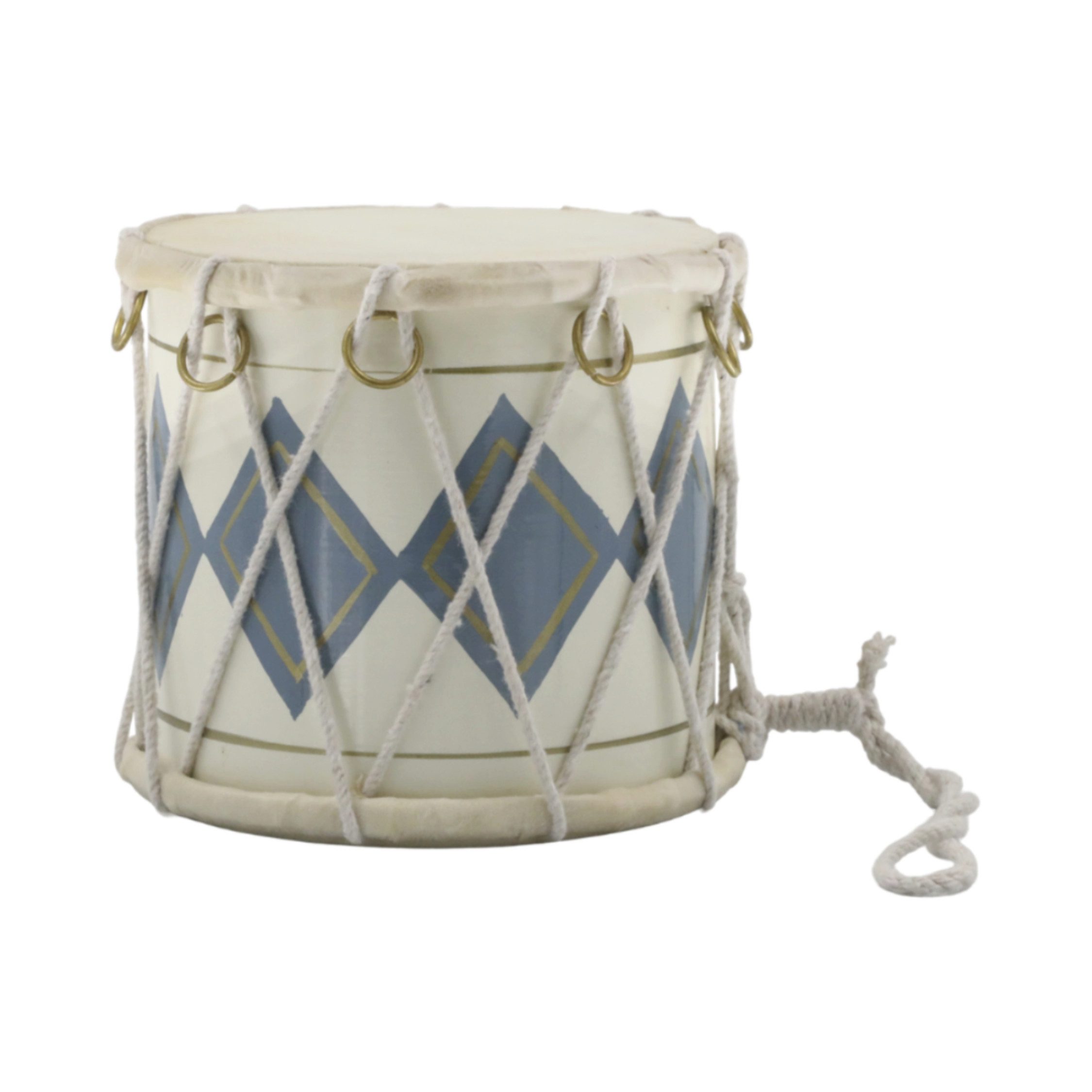 Chic Antique Dekofigur Chic Antique Vintage Trommel mit Leder handgefertigt