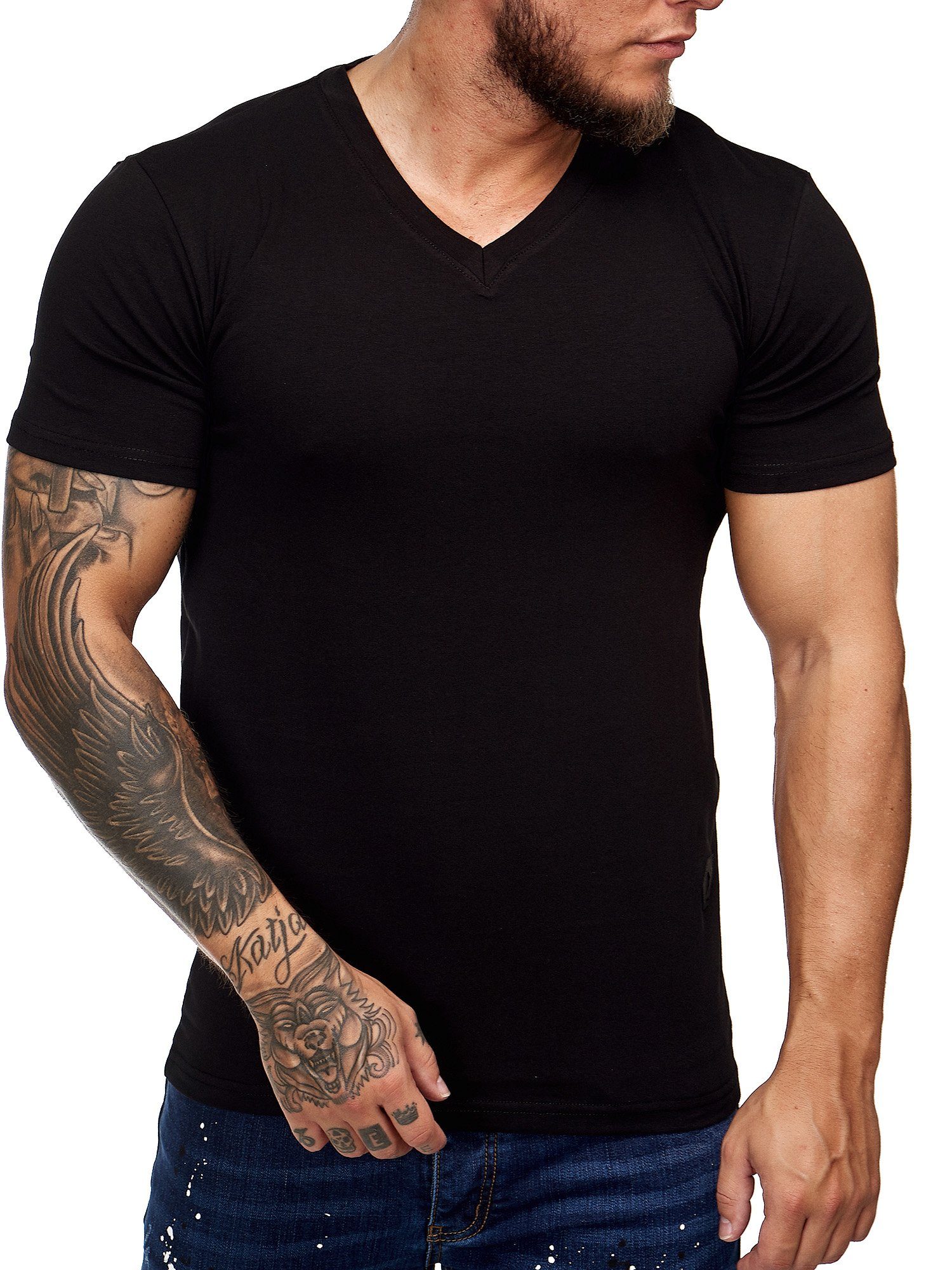 T-Shirt 9031 Schwarz T-Shirt (1-tlg) Code47