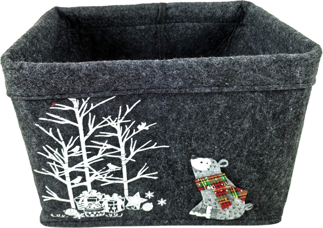 Trend Line Aufbewahrungskorb TrendLine Deko Korb Filz Weihnachten 27 x 21 x günstig online kaufen