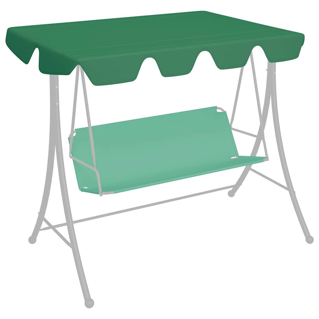 vidaXL Pavillon-Ersatzdach Ersatzdach für Hollywoodschaukel Grün 150/130x105/70 cm, 210 x 146 cm