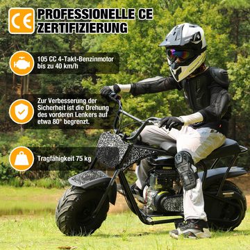 Oryxearth Dirt-Bike Dirt-Bike für Kinder Minicross 105 cc Gasbetriebenes Offroad-Motorrad