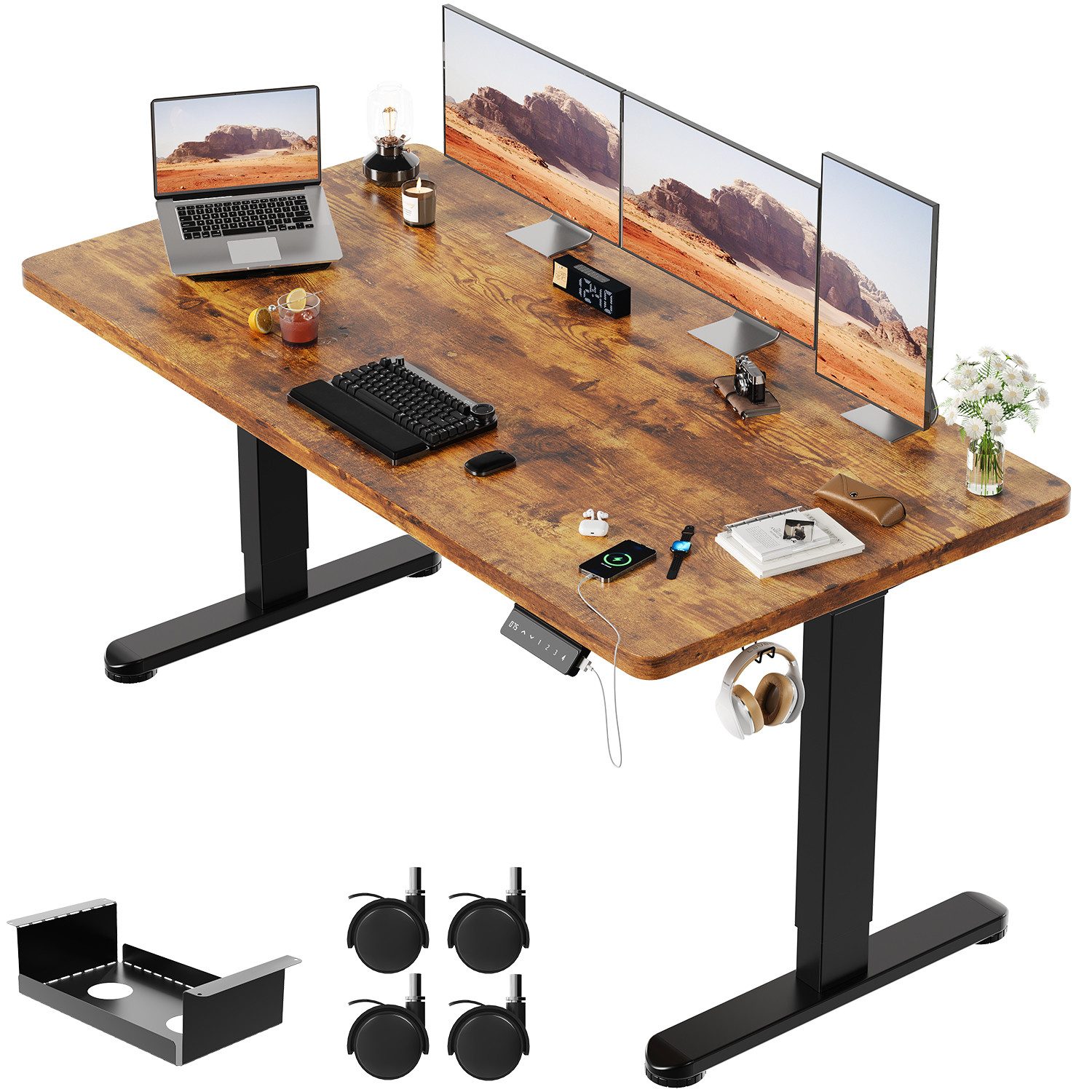 HOMALL Schreibtisch Höhenverstellbarer Elektrisch mit 25mm starker einteili günstig online kaufen