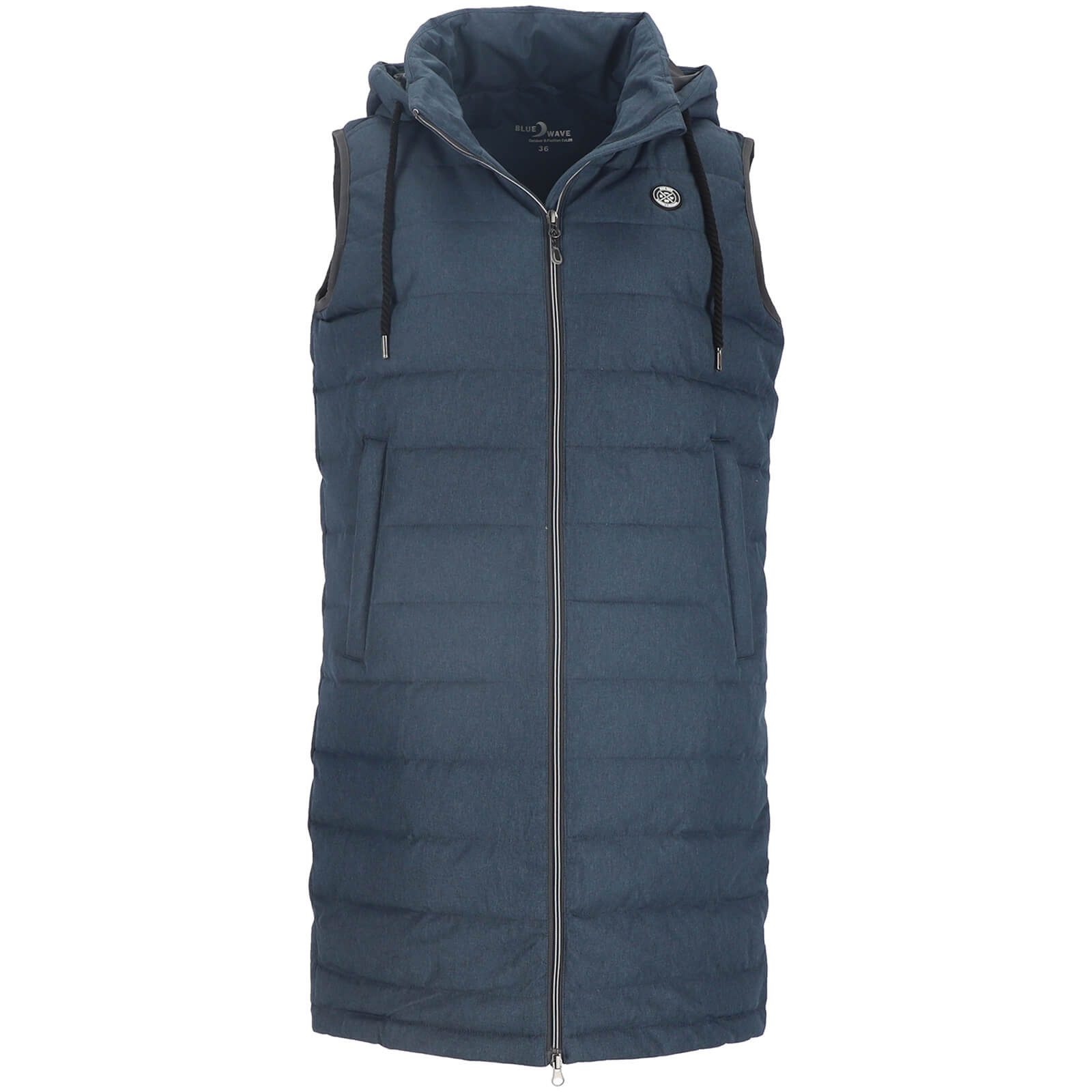Blue Wave Longweste Damen Steppweste Nathalia lang mit abnehmbarer Kapuze i günstig online kaufen