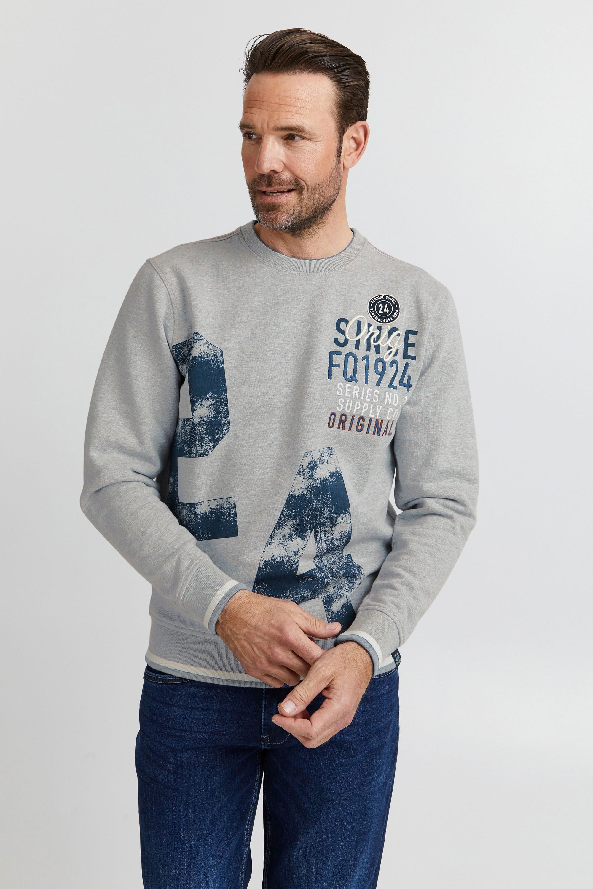 FQ1924 Rundhalspullover FQMangus Modischer Pullover günstig online kaufen