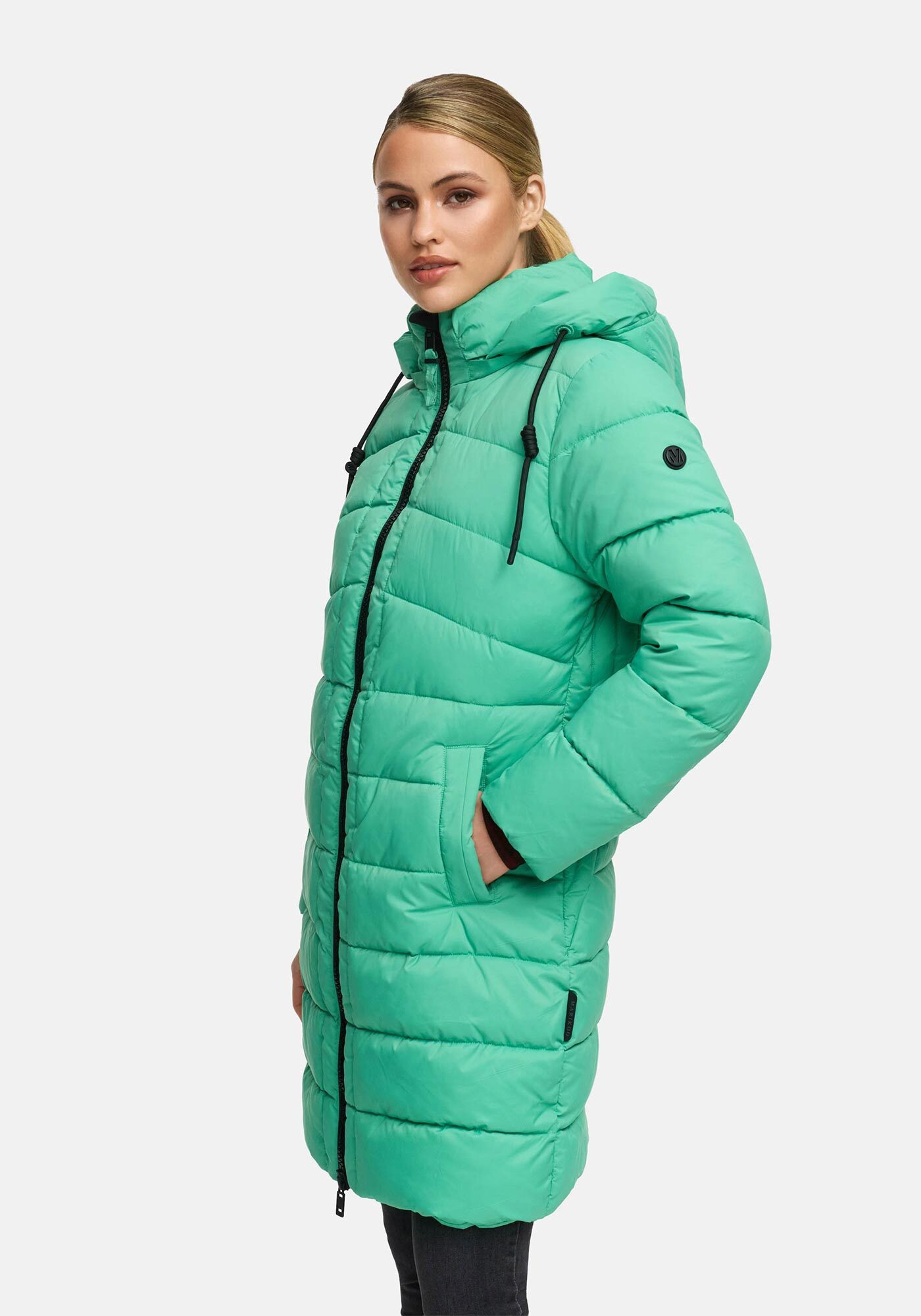 Marikoo Winterjacke Kaltnäschen mit abnehmbarer Kapuze und hochschließendem Kragen