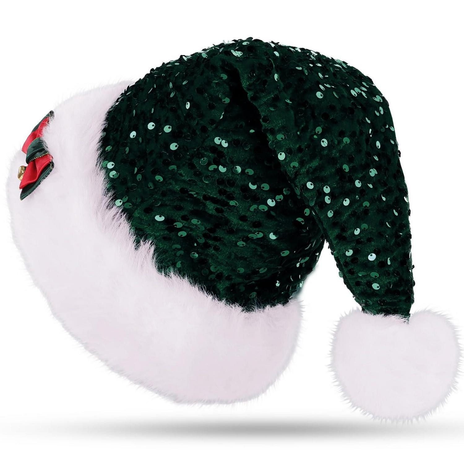 LuxusKollektion Plüschmütze Weihnachtsmütze Nikolaus Mütze mit Glocke (1-St)