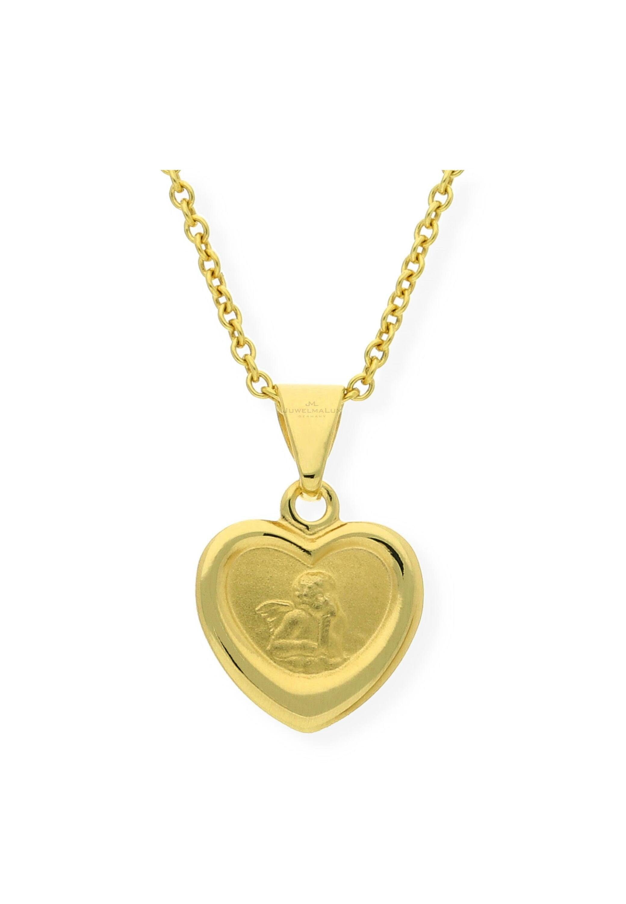 JuwelmaLux Engelanhänger Schutzengel Herz Anhänger 333/000 (8 Karat) Gold, ohne Kette, inkl. Schmuckschachtel