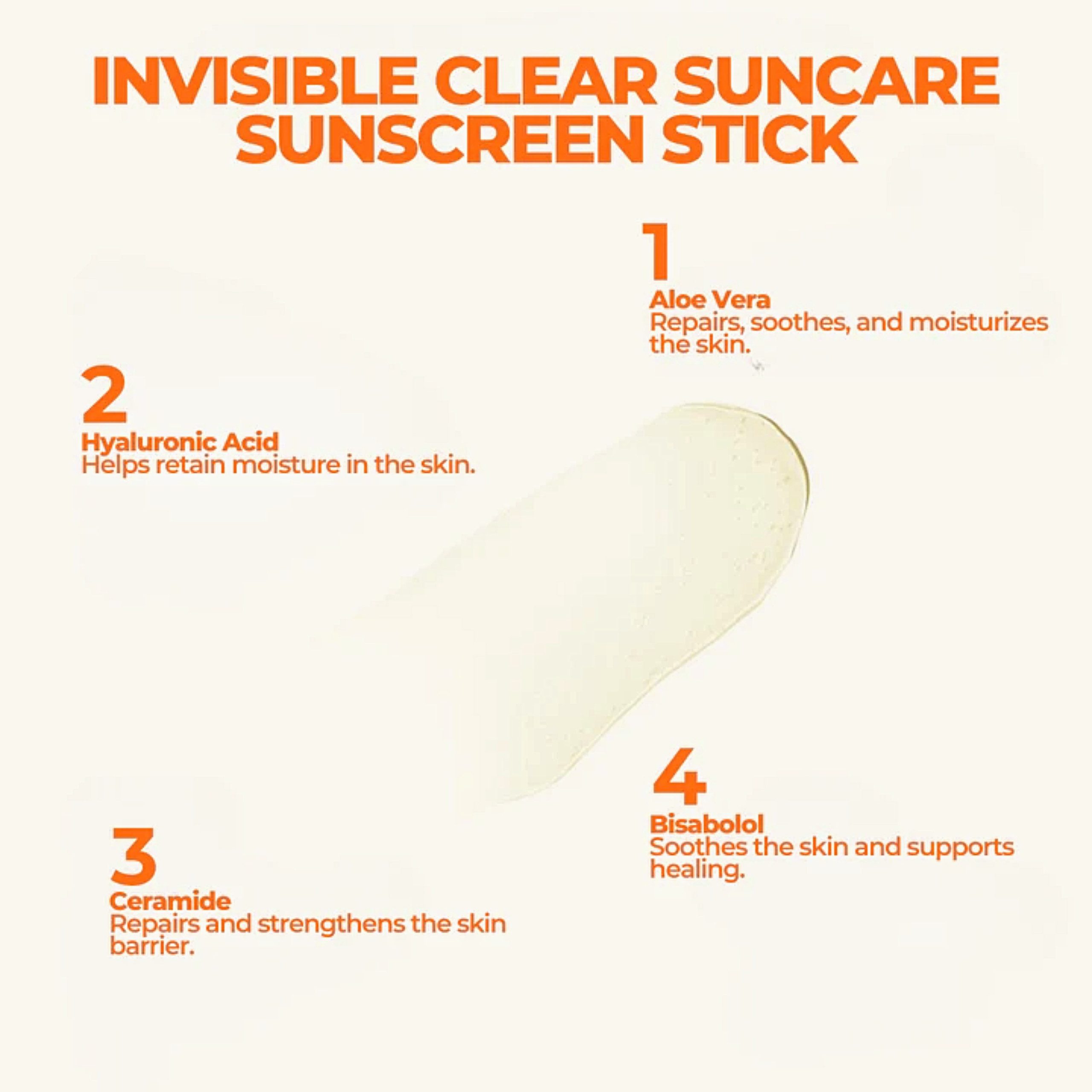 Sinoz Sonnenschutzcreme Invisible Suncare Stick – Unsichtbarer Schutz mit Filtertechnologie