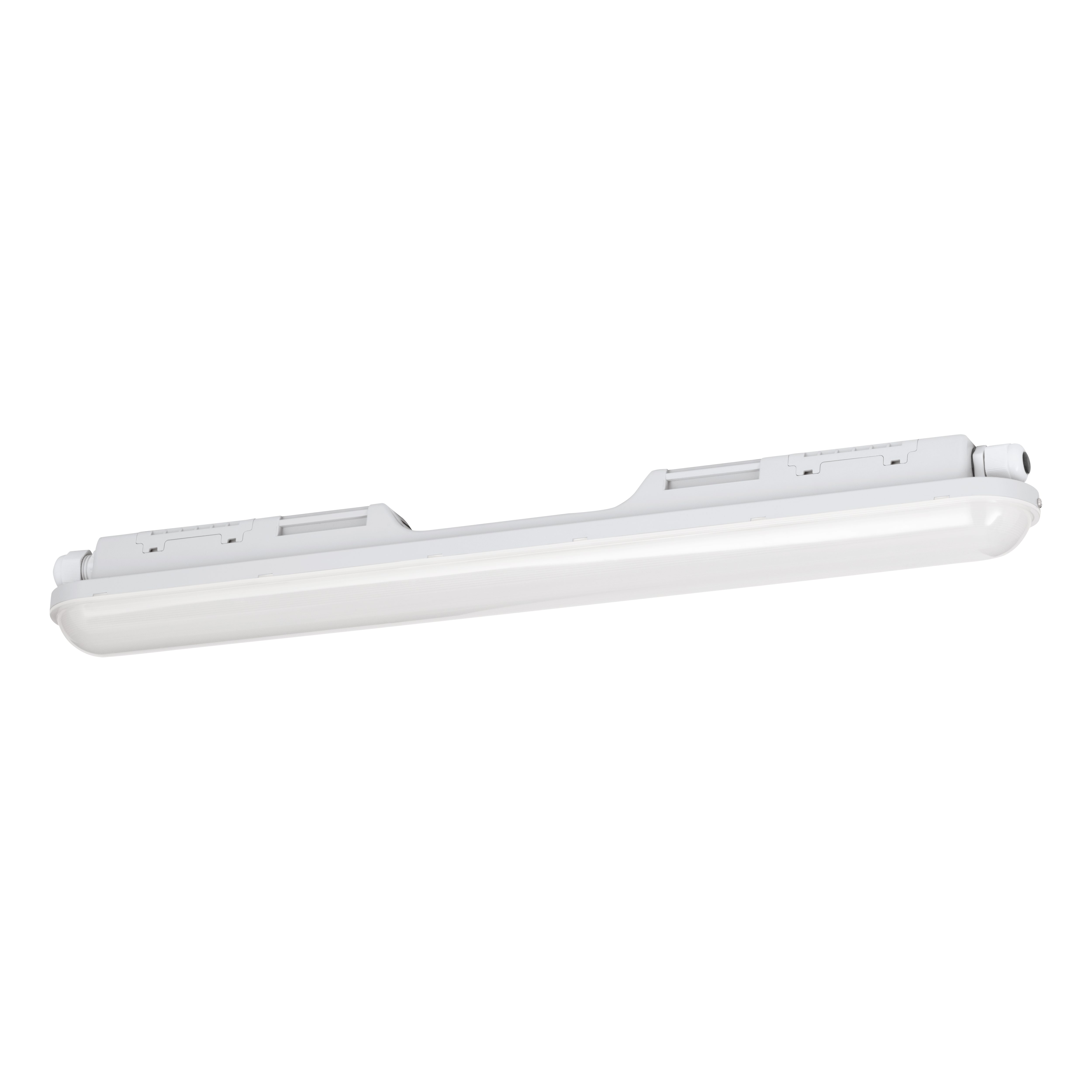 EGLO LED Deckenleuchte LED-E Leuchte für Feuchträume, Keller und Garage, IP65, LED fest integriert, Neutralweiß, staub- strahlwassergeschützt, Wannenleuchte, Feuchtraumleuchte, LED