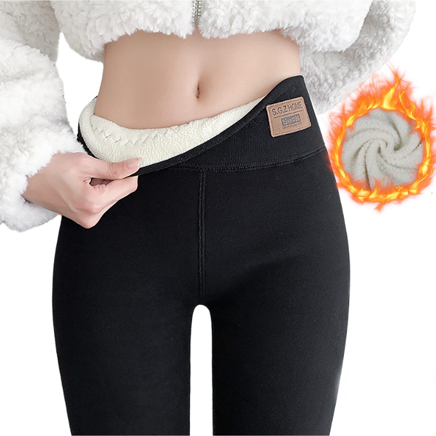 Refttenw Thermoleggings Verlängert Leggins Gefütterte Highwaist günstig online kaufen