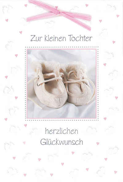 BSB Grußkarten Geburt – Baby - Glückwunschkarte im Format 11,5 x 17 cm mit