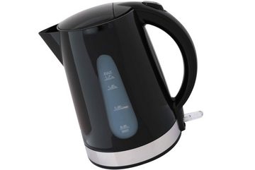 DESKI Wasserkocher Wasserkocher 1,7 Liter Edelstahl schwarz 2200 Watt