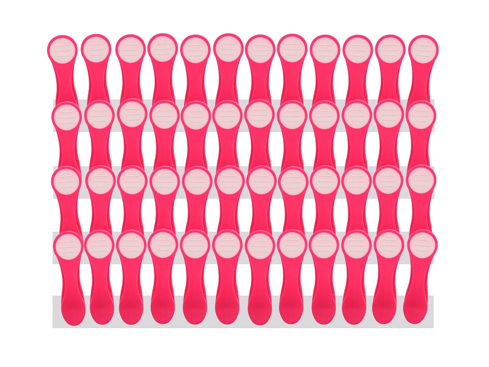 trendfinding Wäscheklammern 48 Wäscheklammern mit Federn aus Edelstahl und Soft Grip Pink, Langlebigkeit durch Federn aus Edelstahl, neueste Klammertechnik