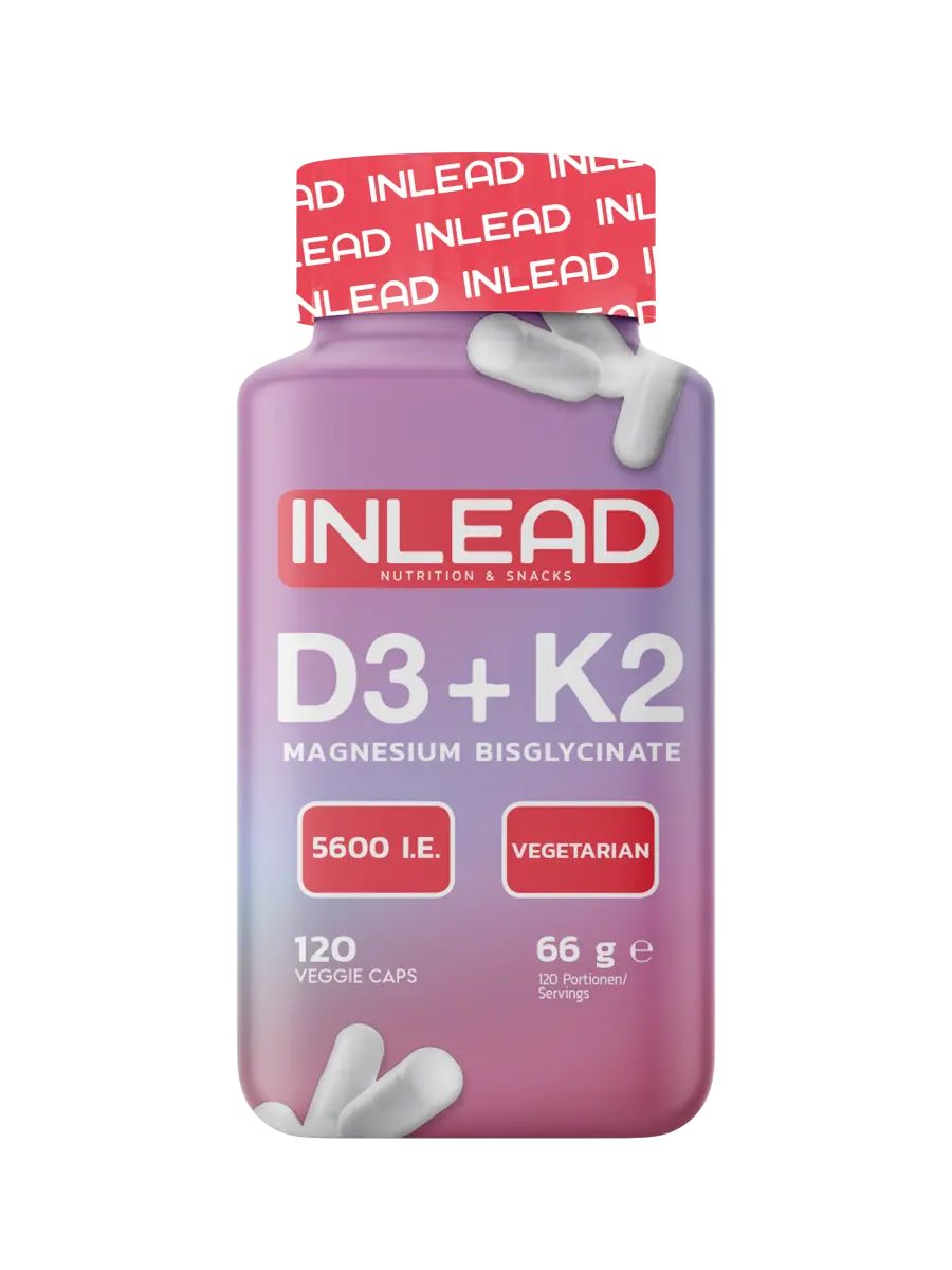 Inlead Nutrition GmbH & Co. KG INLEAD Vitamin D3 + K2 + Magnesium 120 Kapseln, 120 St.