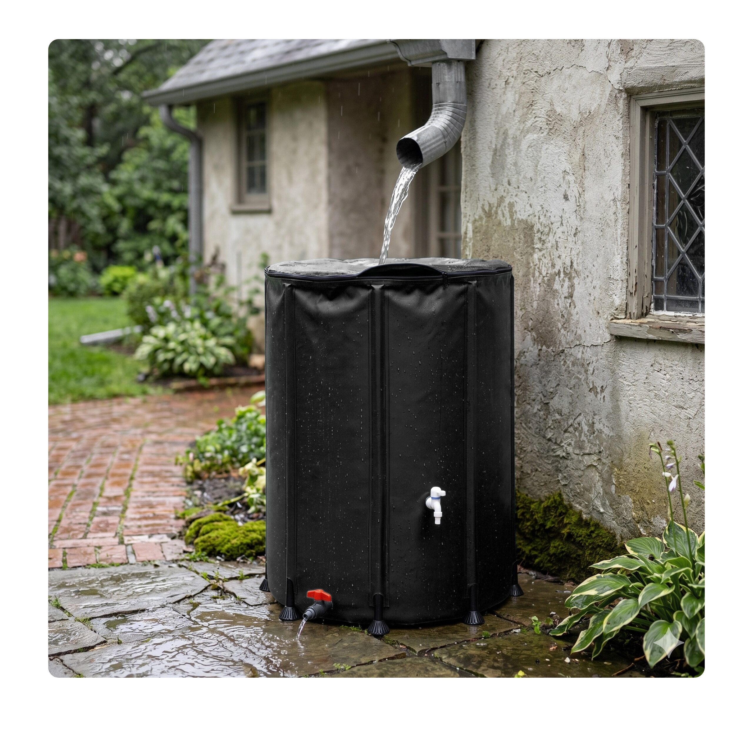 relaxdays Regentonne Faltbare Regentonne 250l, schwarz, 250 Liter