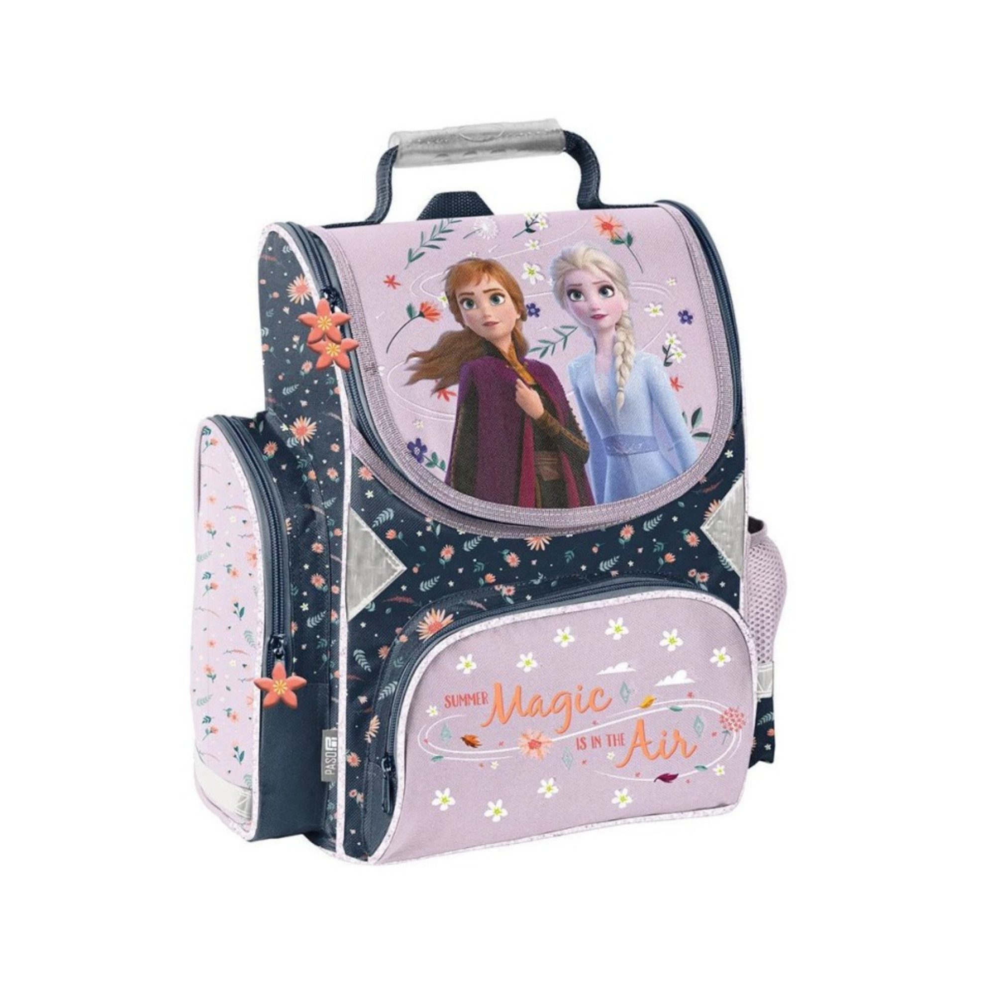 GOLDKIDS Schulranzen für Jungen und Mädchen, 6er-Set - (Schul-Rucksack für Kinder mit Federmäppchen, 1-tlg., - Schuhbeutel Trinkflasche und Brotdose), - Eiskönigin Motiv- 1-3 Klasse