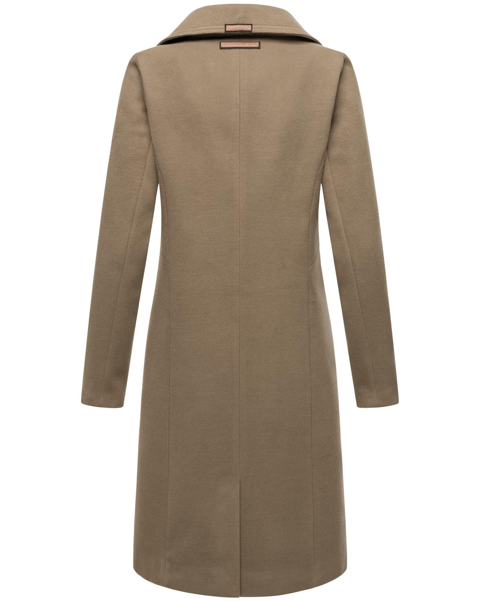 Navahoo Wintermantel Wooly edler Damen Trenchcoat in Wollmantel-Optik