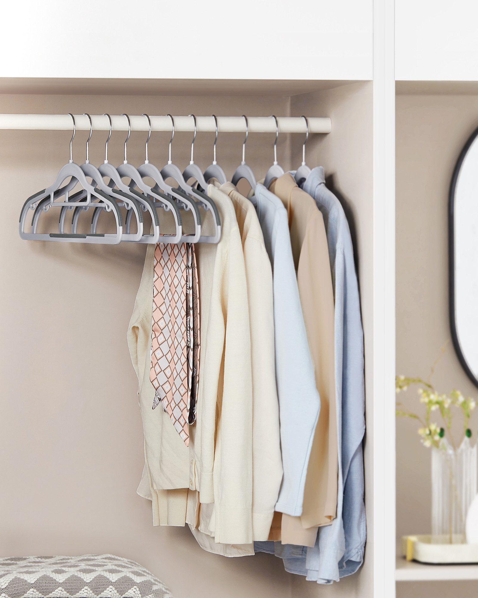 SONGMICS Kleiderbügel Kunststoff, (30-tlg), 30/50er Set, Jackenbügel aus Ku günstig online kaufen