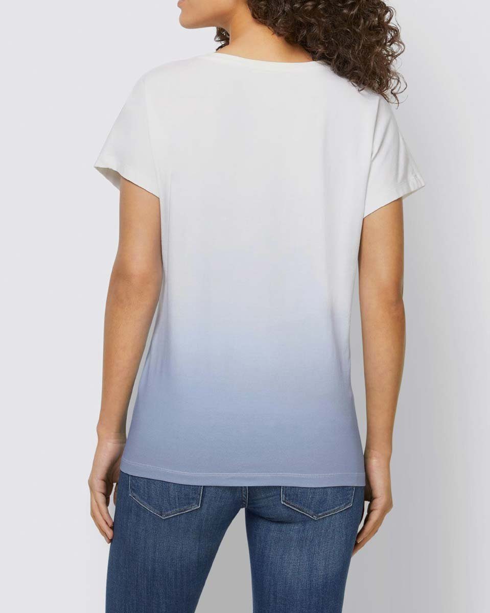 heine Print-Shirt LINEA TESINI Damen Designer-Farbverlauf-Shirt eisblau Print, m