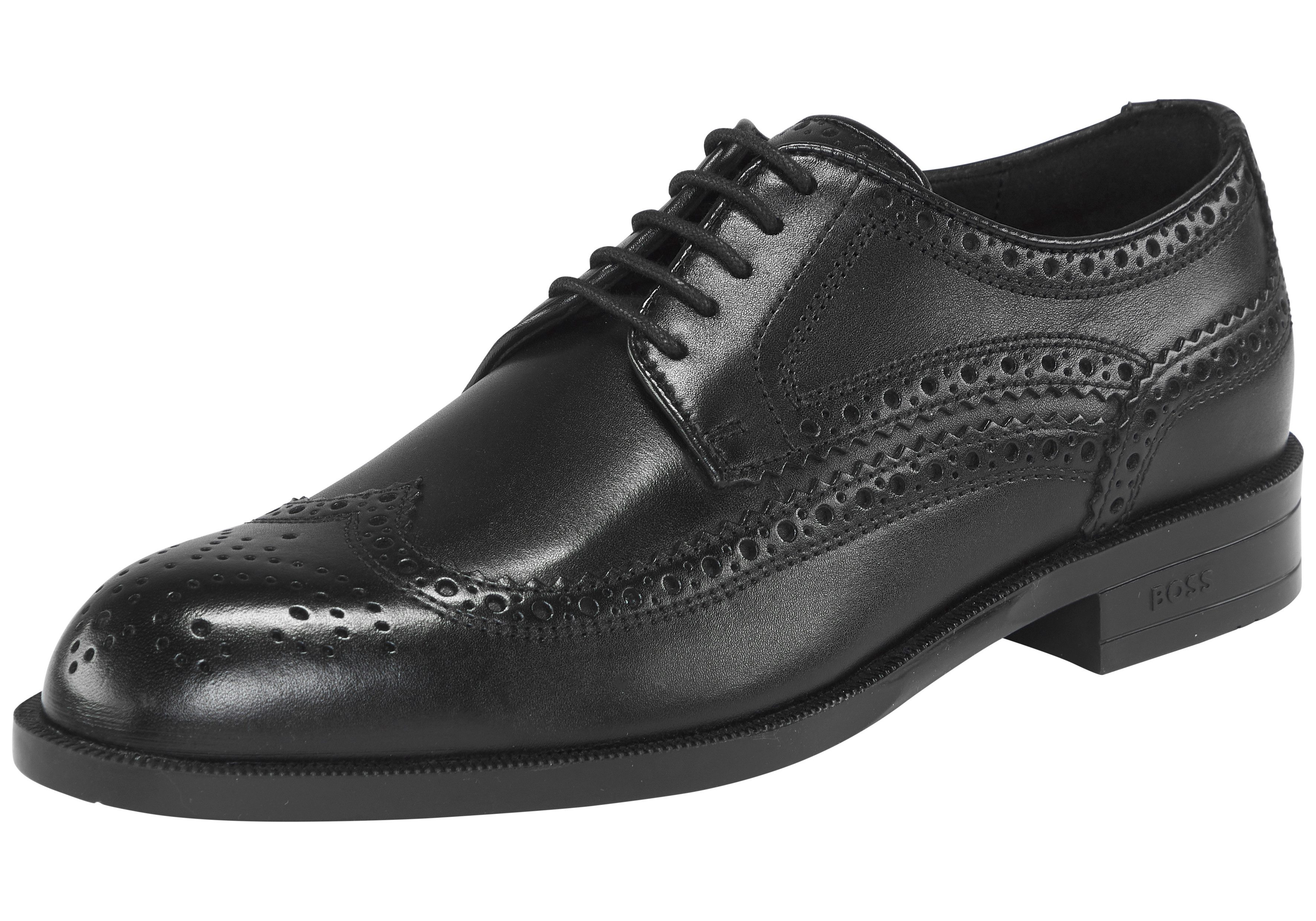 BOSS Tayil Budapester Abendschuh, Anzugschuh, Business-Schnürschuh in eleganter Optik