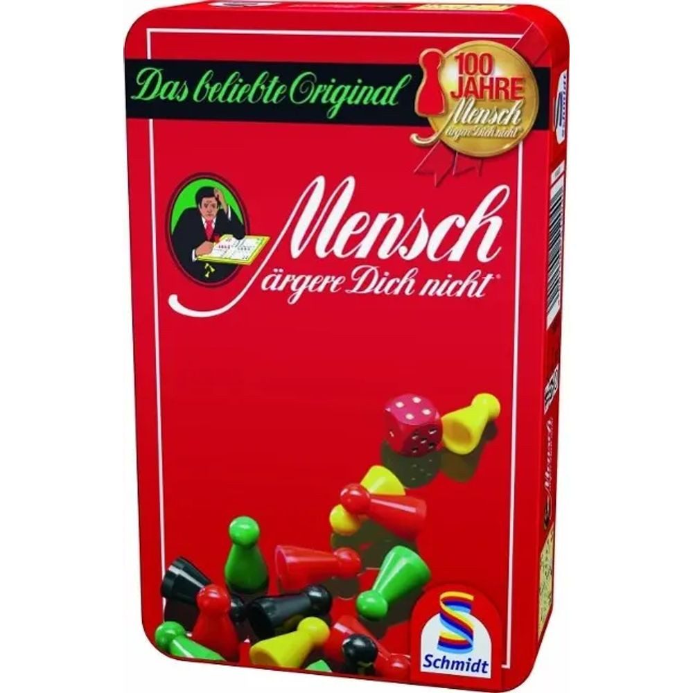 Schmidt Spiele Spiel Mensch ärgere Dich nicht. Kleine Ausgabe in Blechdose