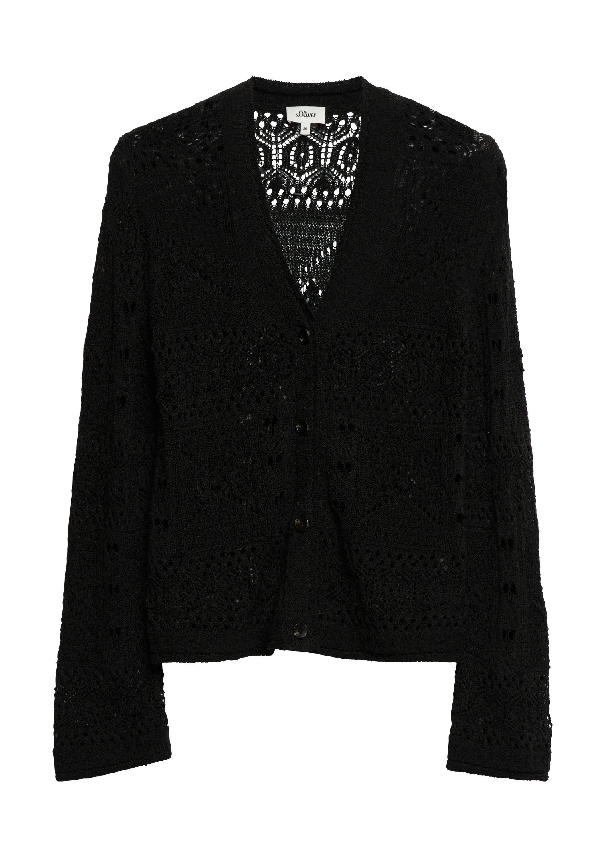 s.Oliver Cardigan Strickjacke Ajour-Strickjacke