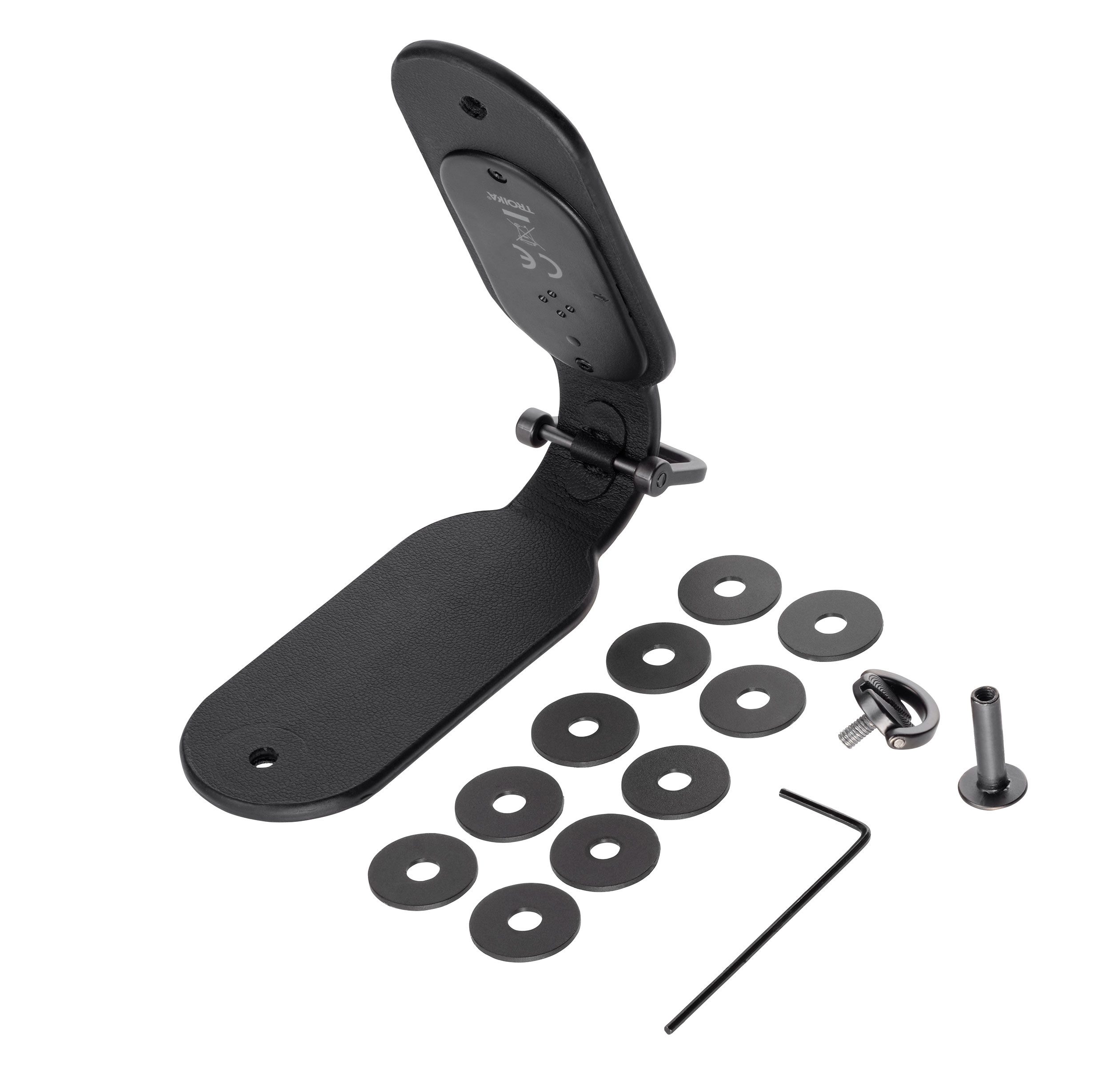 TROIKA Schlüsselanhänger TRACK & FIND, mit GPS Tracker Apple® Find My, Schlüssel Organizer, Key Organizer für 4 Schlüssel, Ortung per App, Metallöse & Kunstleder