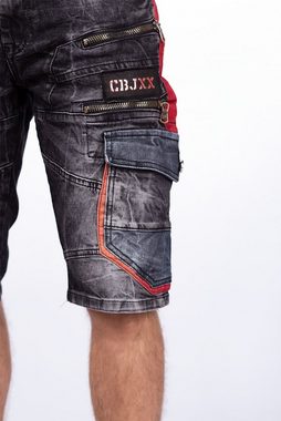 Cipo & Baxx Jeansshorts Cipo & Baxx Herren Shorts CK224 (1-tlg) Cargo Style mit Zippern
