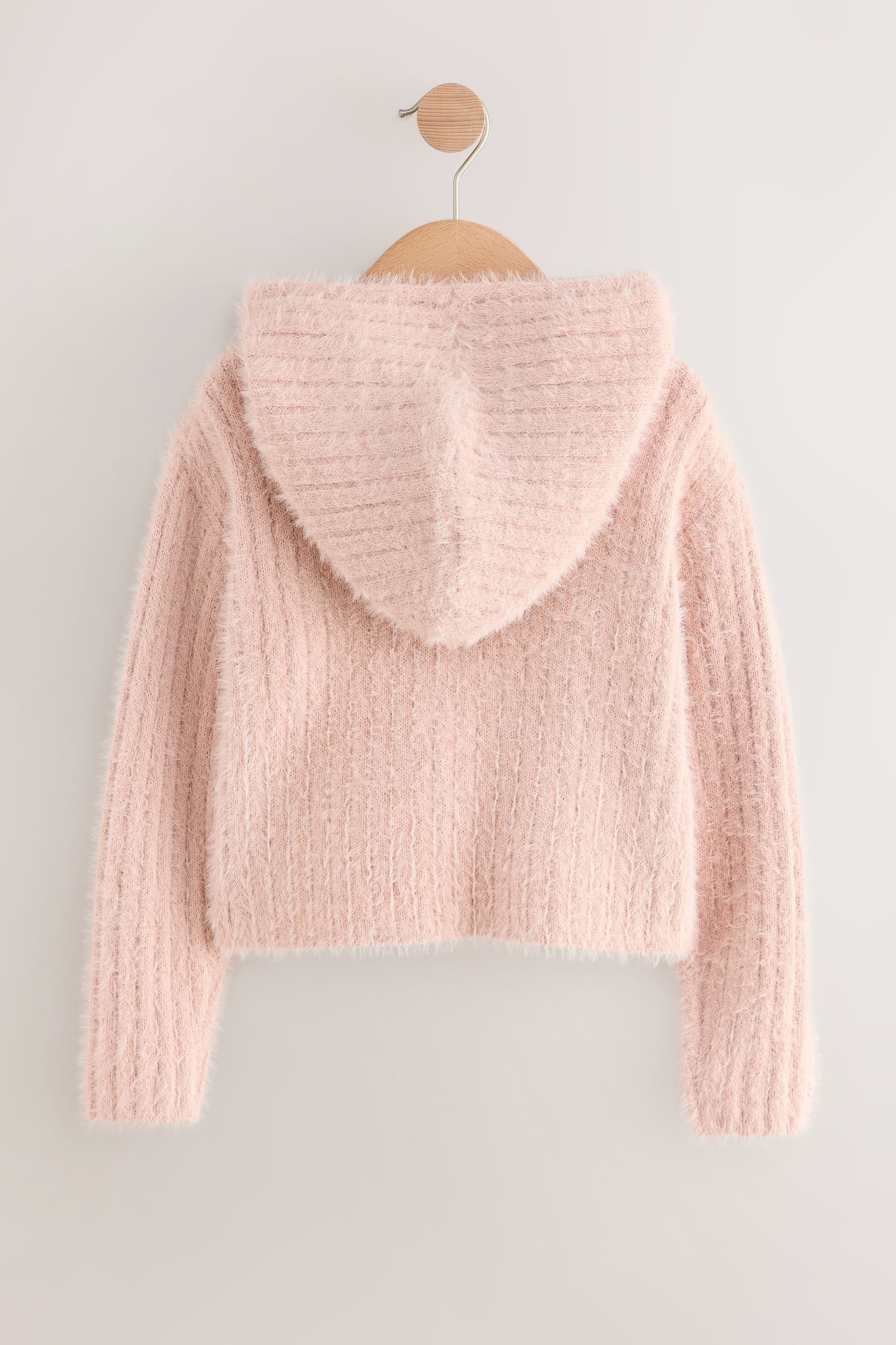 Next Kapuzenpullover Flauschige Kapuzenjacke mit Reißverschluss günstig online kaufen
