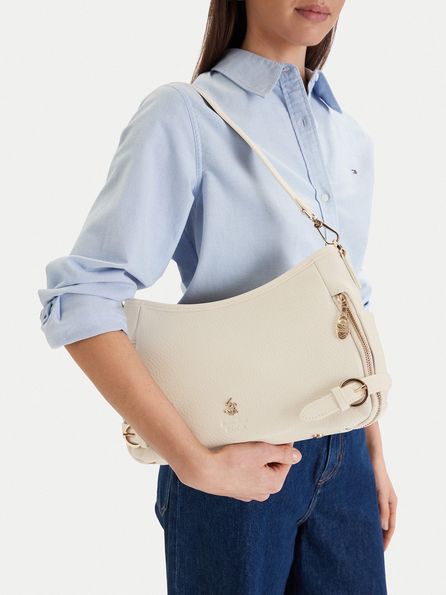 BEVERLY HILLS POLO CLUB Handtasche Beverly Hills Polo Club Damenhandtasche Beige BEVERLY HILLS POLO CLUB-