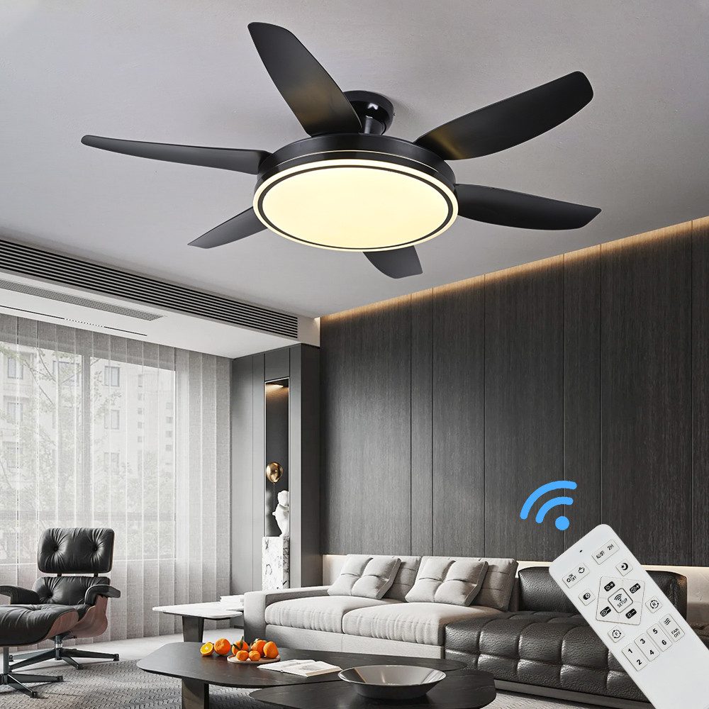 Eurotondisplay Deckenventilator Deckenventilator LED Beleuchtung 6 günstig online kaufen