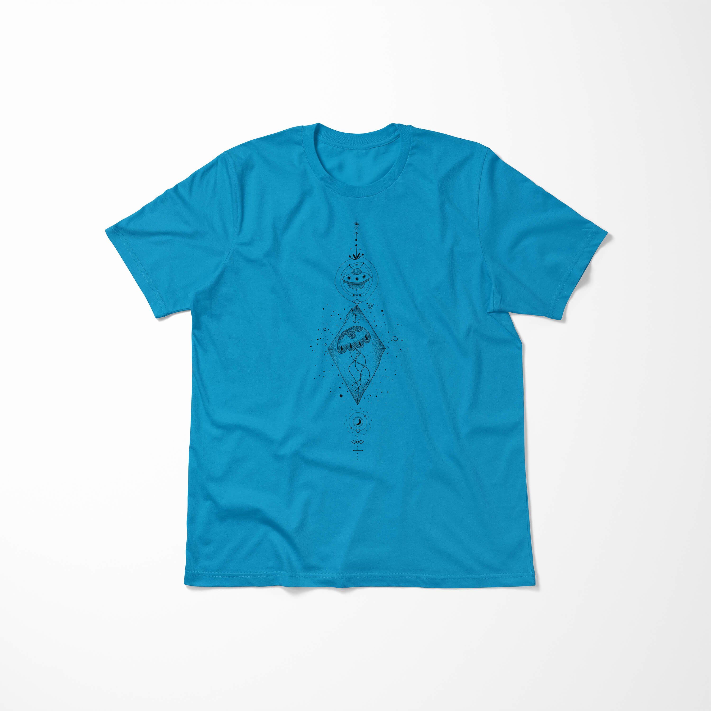 Sinus Serie Art Alchemy angenehmer T-Shirt Premium No.0059 Symbole T-Shirt Tragekomfort feine Struktur Atoll