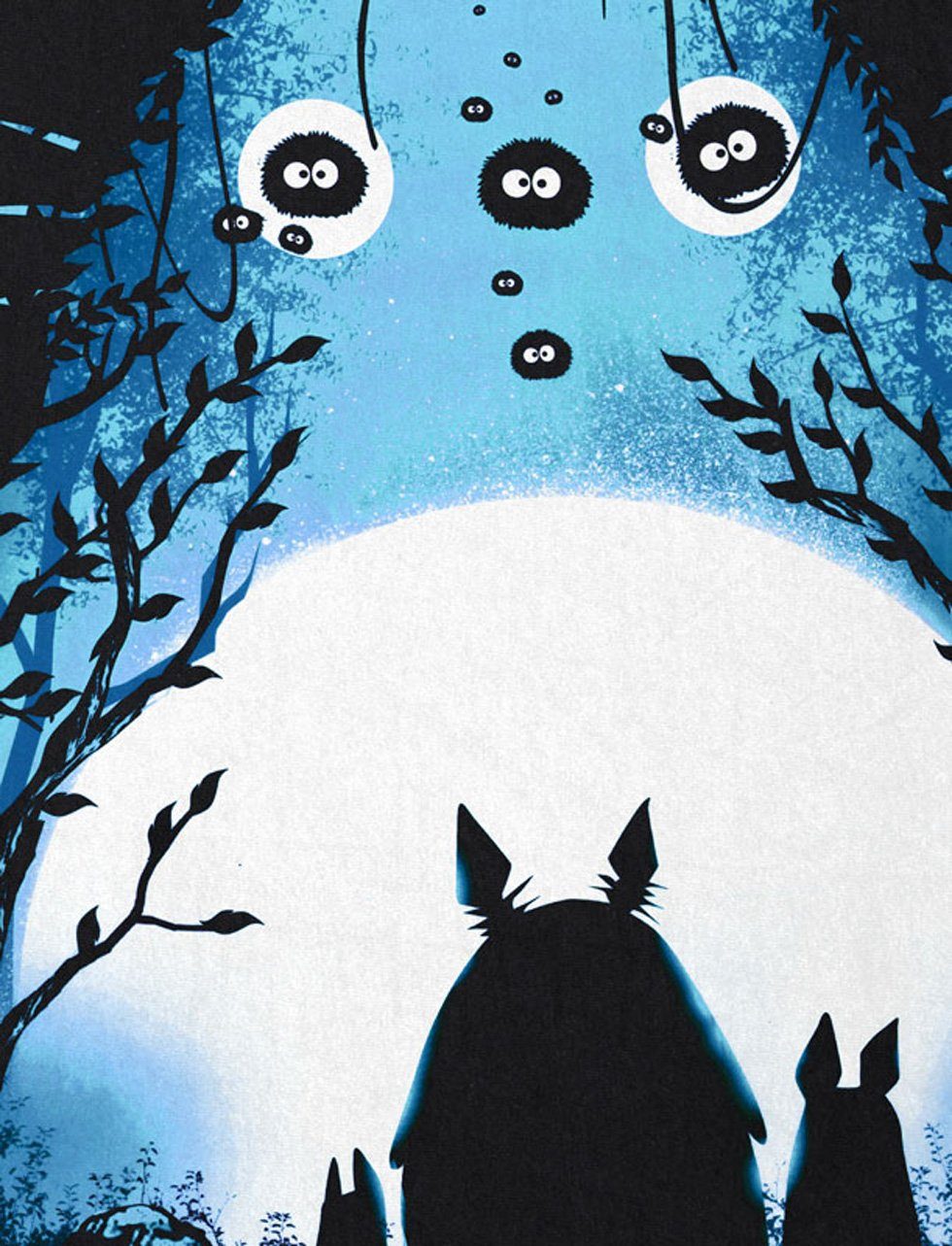 style3 T-Shirt Russmännchen Vollmond anime ghibli mein nachbar tonari totor günstig online kaufen