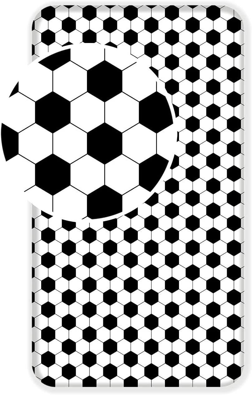 Kinderbettwäsche Fußball Spannbetttuch Spannbettlaken Bettlaken Betttuch  mit Gummizug 90 X 200 cm, Jerry Fabrics