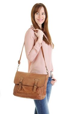 Samantha Look Umhängetasche SATCHEL, echt Leder, Made in Italy