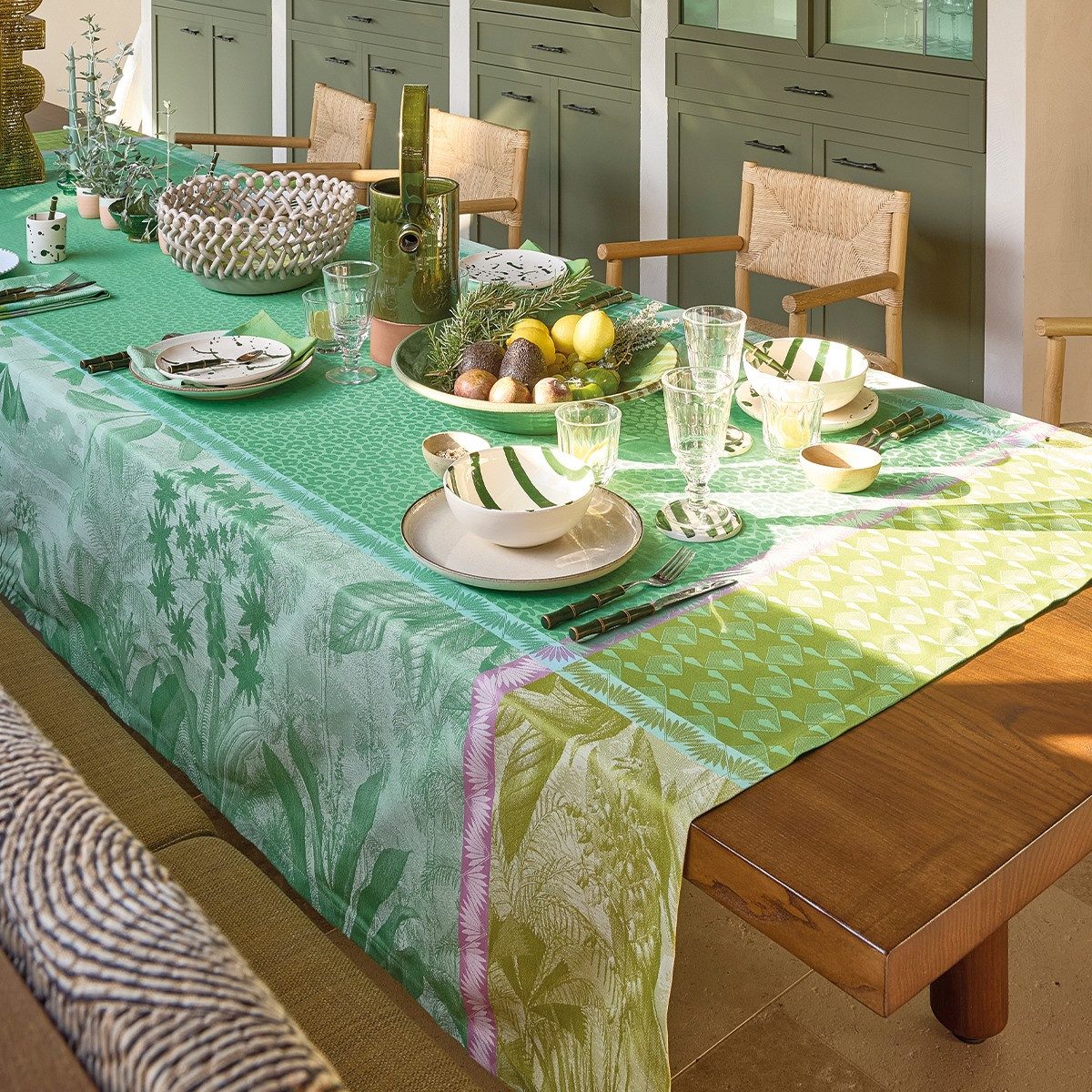 Le Jacquard Francais Tischdecke Le Jacquard Français Tischwäschekollektion Sinharâja, jacquard-gewebt