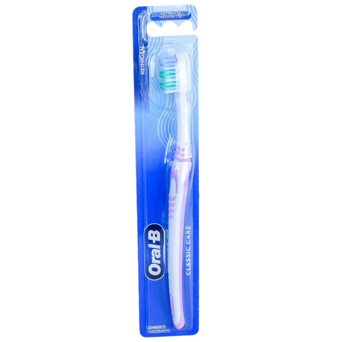 Marabellas Shop Zahnbürste Oral-B Classic Care Handzahnbürste 35 mittel mit Kurzkopf Zahnbürste, mit ergonomischen Griff