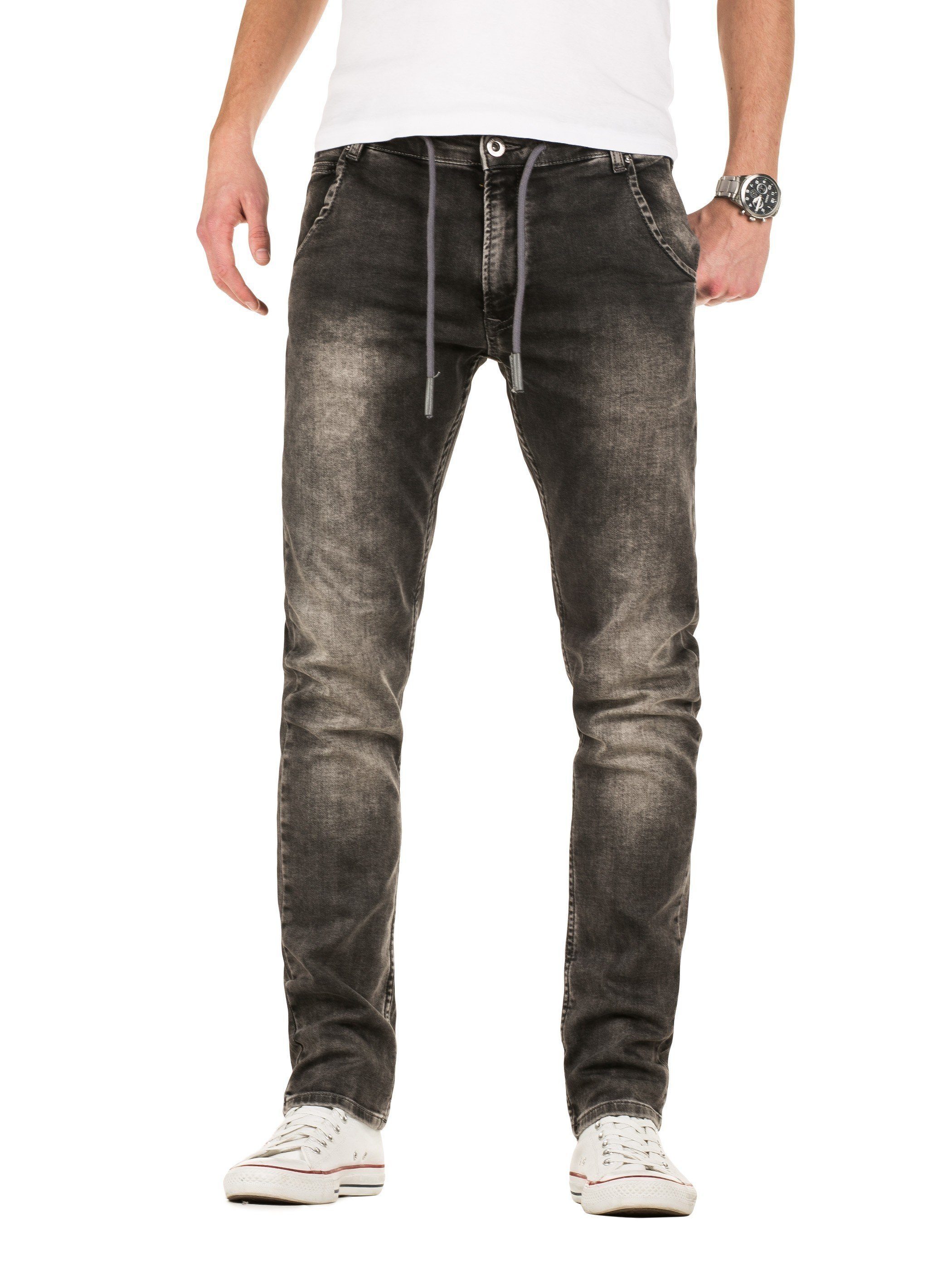 Slim-fit-Jeans Herren Jogginghose in Jeans-Look Joshua