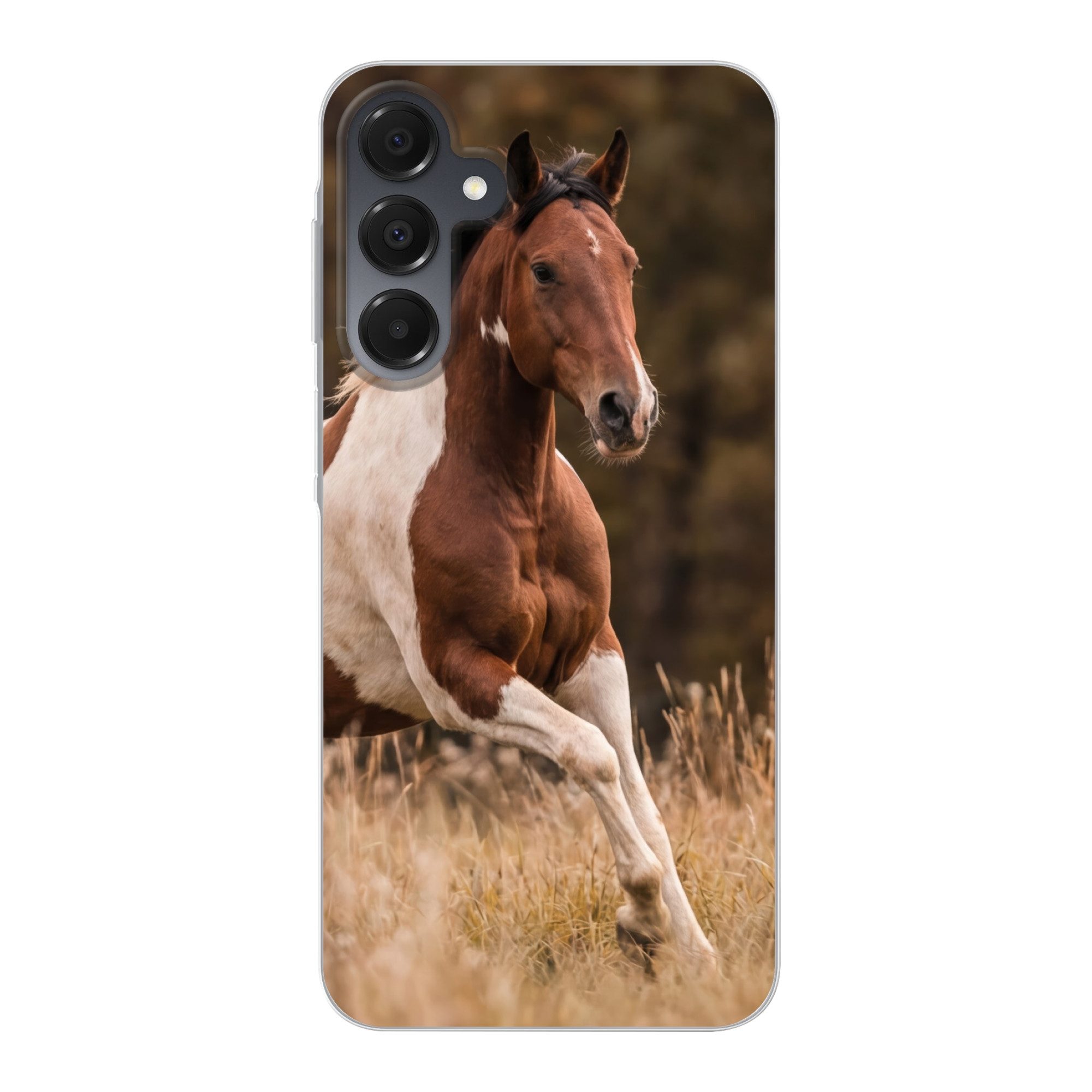 MuchoWow Handyhülle für Samsung Galaxy A16 5G Pferd - Braun - Gras, Phone Case, Silikon, Schutzhülle Dünn