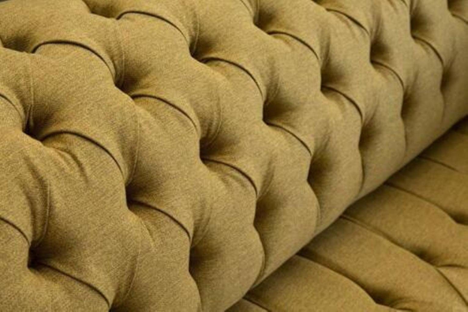 Couch Sofa Sofagarnitur Polster Stoff Chesterfield-Sofa, 3+1 JVmoebel Lehn Garnitur Sitzer Textil