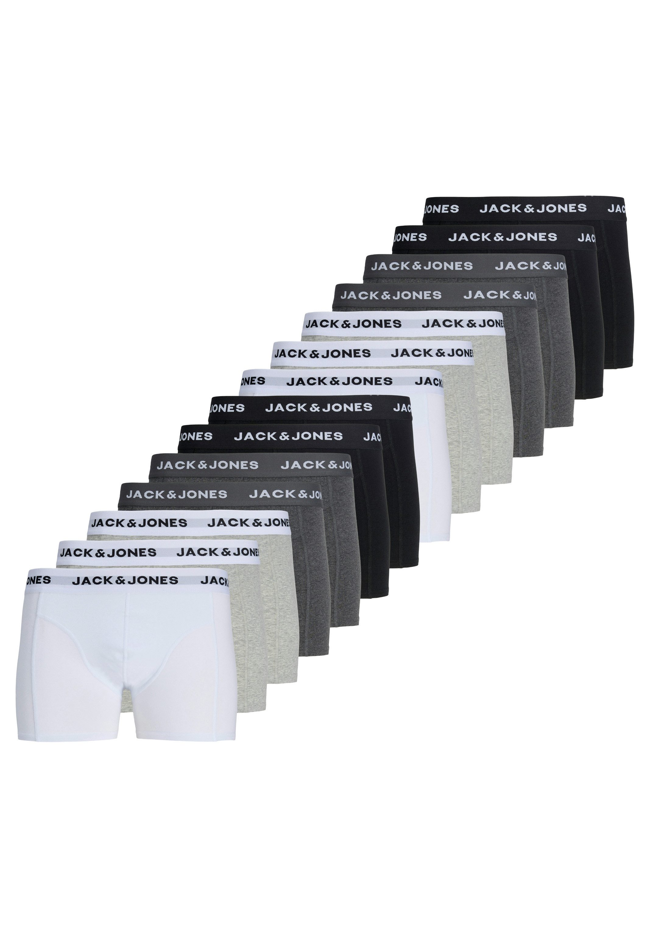 Jack & Jones Retro Boxer 14er Pack Solid (Spar-Set, 14-St) Retro Short / Pant - Baumwolle - ohne Eingriff - Atmungsaktiv