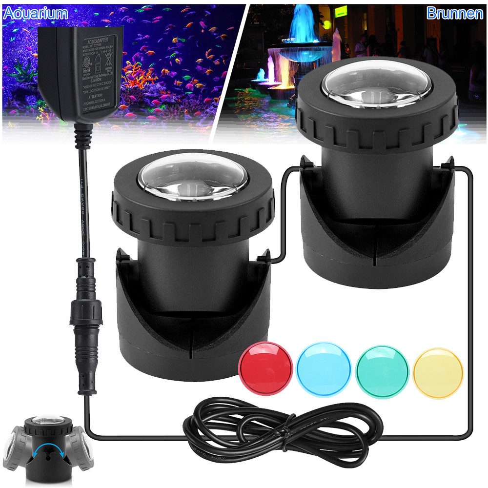 Jibenhome Gartenstrahler RGB Teichbeleuchtung, Unterwasser Teichlicht günstig online kaufen