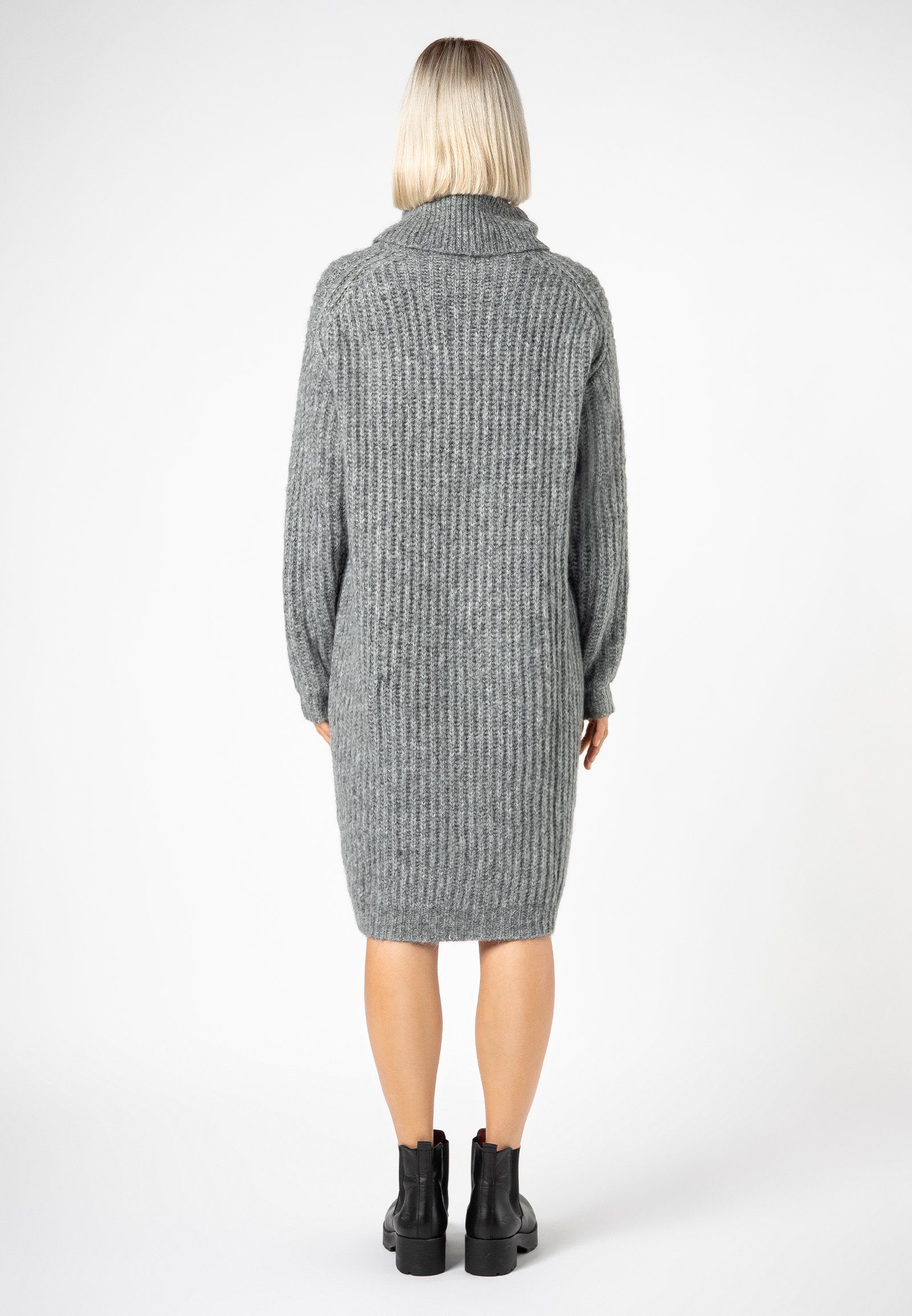 SUBLEVEL Strickkleid Damen Strickkleid mit Rollkragen Oversize