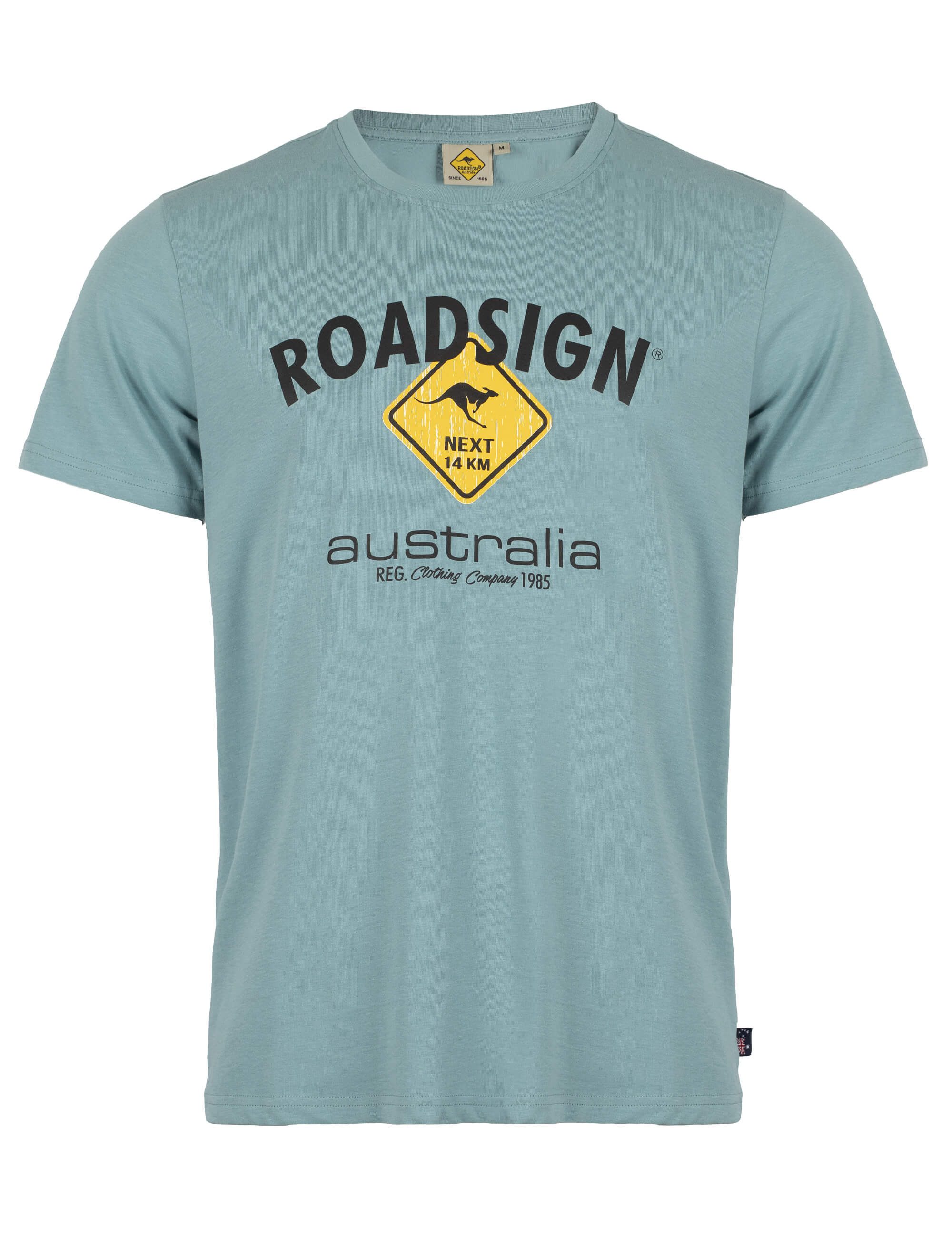 ROADSIGN australia T-Shirt Raute (1, 1-tlg., 1) mit Logo-Aufdruck und Rundhalsausschnitt, 100 % Baumwolle