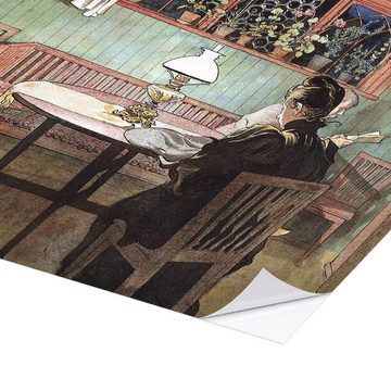 Posterlounge Wandfolie Carl Larsson, Wenn die Kinder schlafen, Malerei