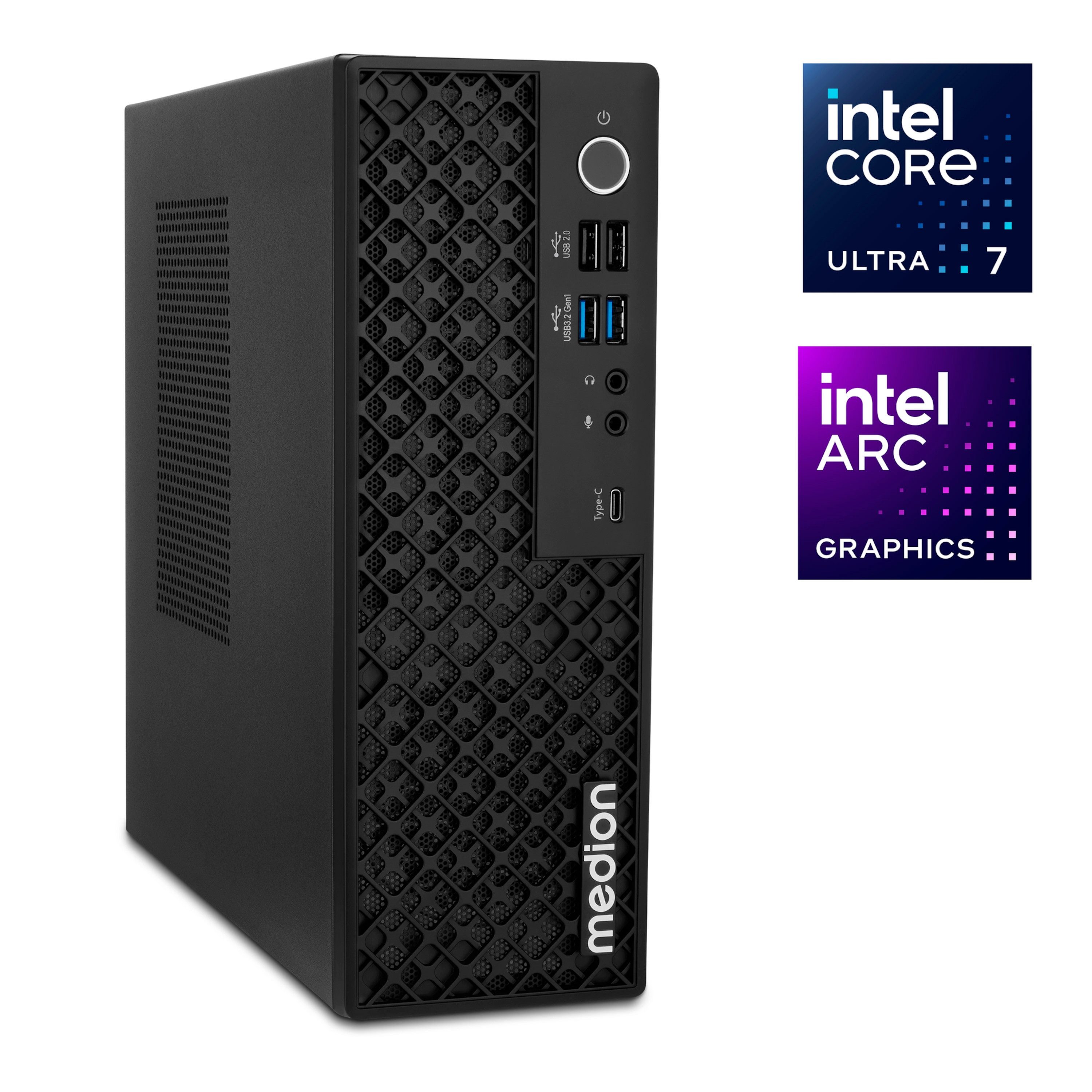 Medion® Mini PC MEDION Picoworx T80 III (MD340024) Mini-PC (Intel Core Ultra 7, Intel Arc 140V, 16 GB RAM, 1000 GB SSD, PICOWORX T80III)