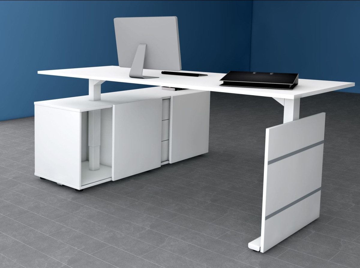 KERKMANN Schreibtisch Sitz-/Stehtisch Move 3 elektr. höhenverstellbar BxTxH 200x100x72-120 w