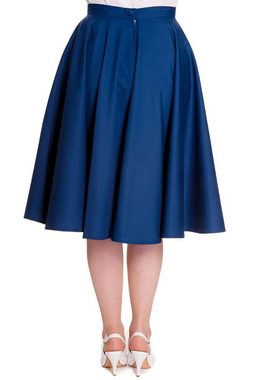 Hell Bunny A-Linien-Rock Paula 50's Skirt Navy Blau Retro Vintage Swing