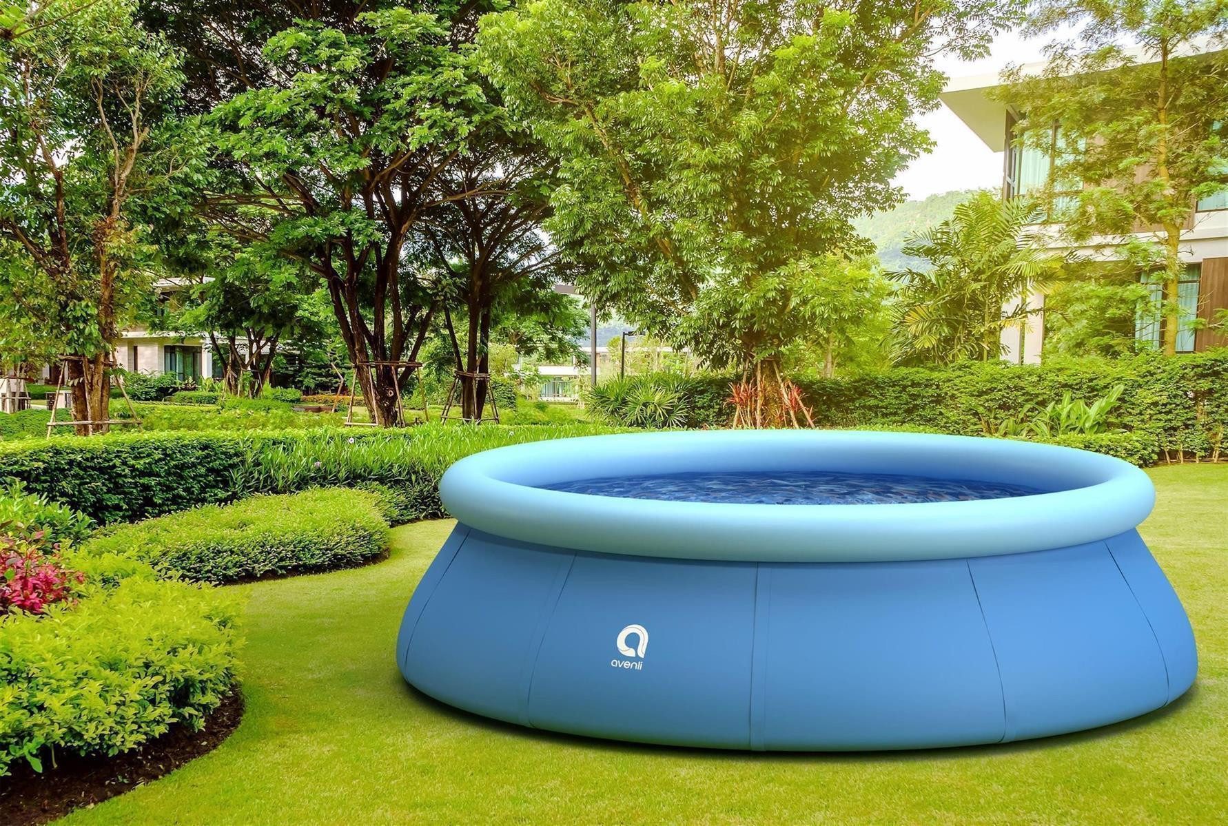 Avenli Quick-Up Pool Prompt Set Pool Ø 366 x 91 cm (Aufstellpool mit aufblasbarem Ring, Gartenpool ohne Pumpe), Swimmingpool auch als Ersatzpool geeignet