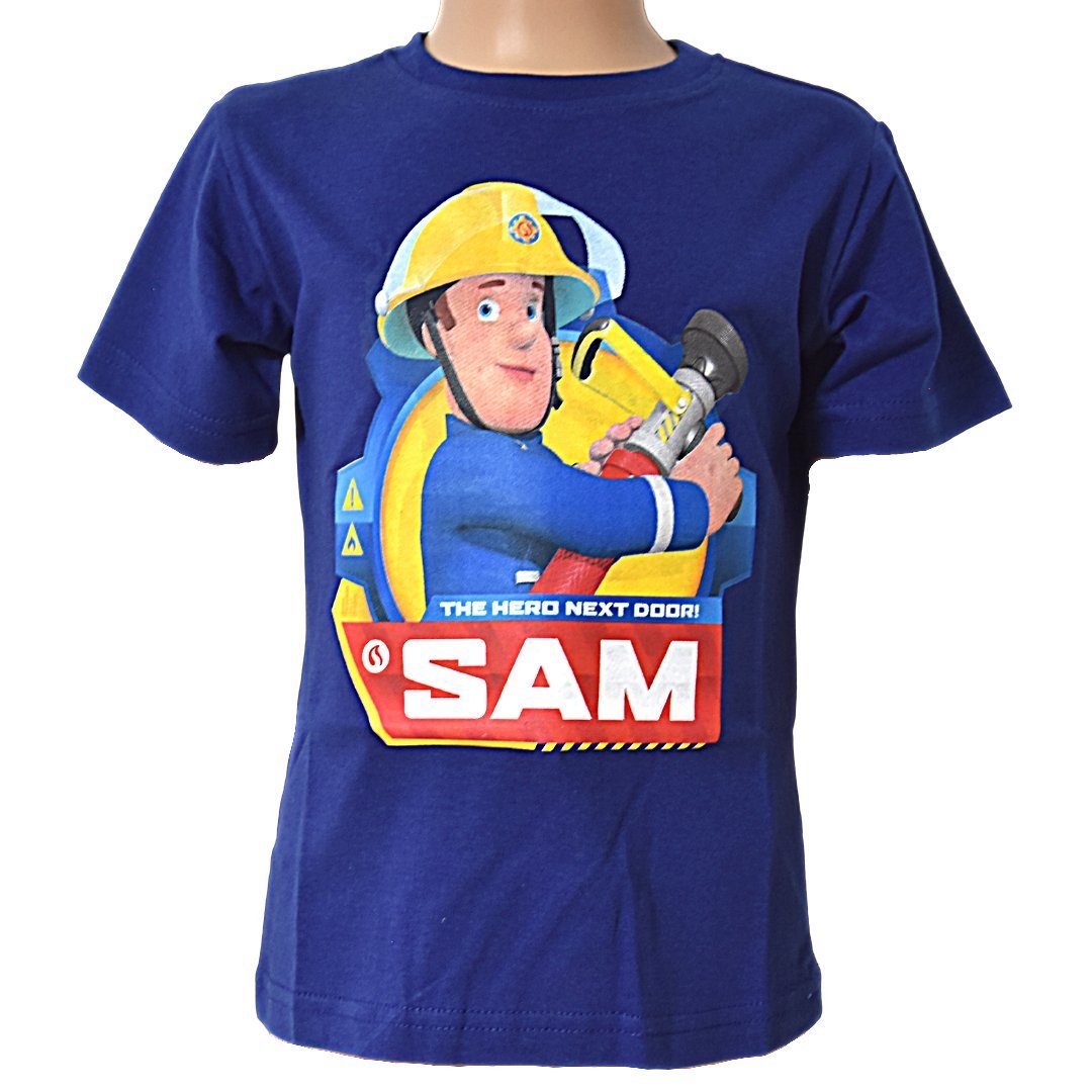 Feuerwehrmann Sam Jungen T-Shirt Kinder Kurzarm Shirt 